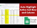How to Auto Highlight Active Cell Row and Column in Google Sheets | Simple Tutorial #excel
