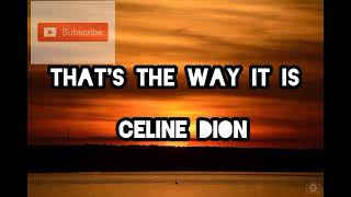 CELINE DION - That's the Way It Is
