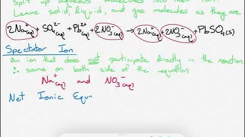 Molecular, Complete Ionic, and Net Ionic Equations