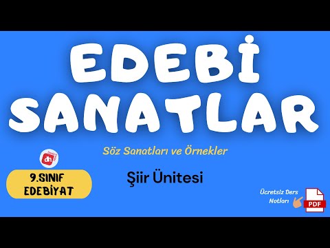 Edebi Sanatlar (Söz Sanatları) 📌/ 9.Sınıf Edebiyat Şiir Ünitesi / Deniz Hoca + PDF 📘📕