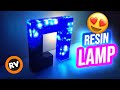 💗 BEAUTIFUL!!! 💗 💙 BLUE Epoxy RESIN Night LAMP 💙 Epoxy resin and wood 😍 Resin Art