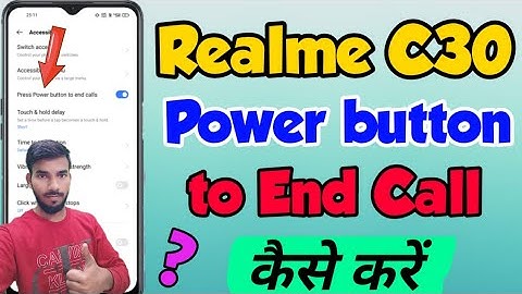 Realme C30 me Power button to end call Setting kaise kare | Realme c30 Power button to end call
