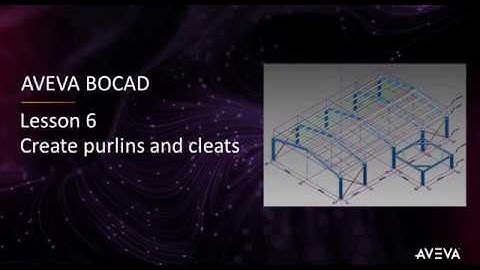 Bocad Building Lesson #06 - Create purlins and cleats [with captions]
