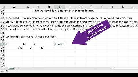 Converting DMS to Other Formats in Excel
