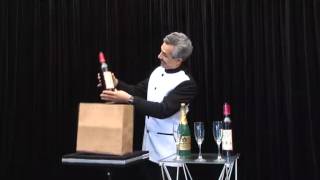 Appearing Champagne and Wine Bottles from Empty Paper Bag(Tora Magic) www.toramagic.com