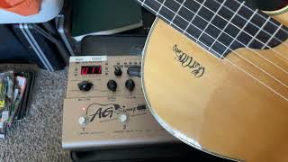 Yamaha AG Stomp - Talk and Nylon Guitar Intro and play for live set up