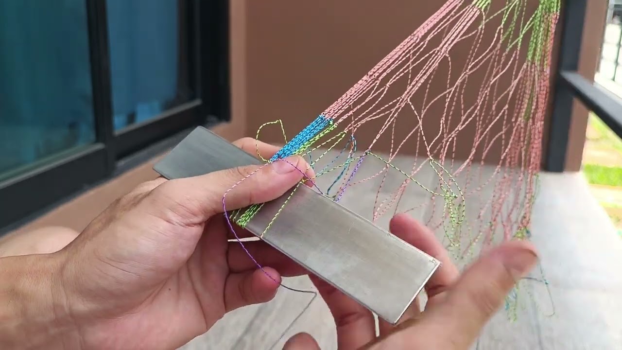 ถ้าลืมสานแขทำอย่างงัยมาดูกัน( fishing netThailand ) #สอนสานแห #สานแห