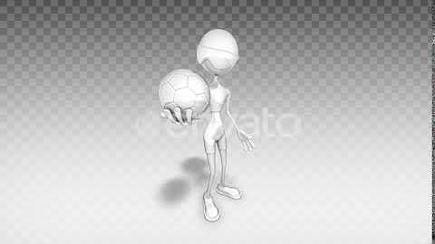 Cartoon 3D Man - Show Footbal | Motion Graphics - Envato elements