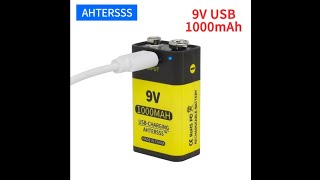 USB 9V Аккумуляторная батарея крона Ahtersss