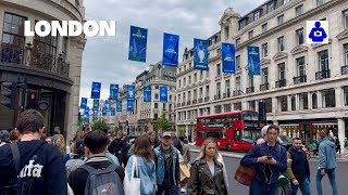 London Walk 🇬🇧 OXFORD STREET, ⚽️ Regent Street to Piccadilly Circus|Central London Walking Tour|HDR