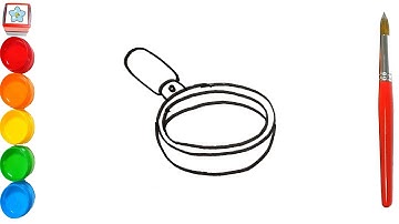 Vẽ hình #246: Vẽ cái chảo | How to draw a frying pan