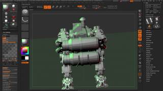 Daily Zbrush4R7 Comic Book Mech Bot