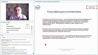 Вебинар «Астигматизм: диагностика и основные принципы оптической и хирургической коррекции»