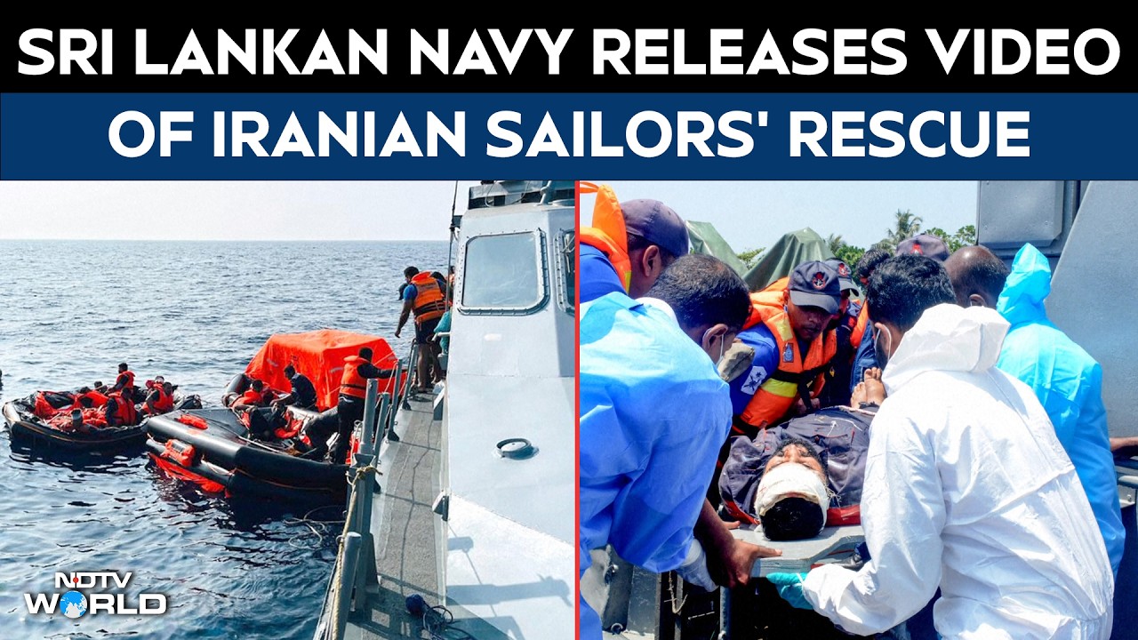 Iran Ship Rescue | Sri Lankan Navy Releases Footage Of Iranian Sailors ...