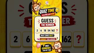 ⚡ Can You Guess the Next Number? #QuizTime #NumberSeries #IQTest #Aptitude #Reasoning #Shorts #reels
