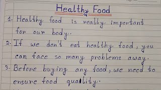 10 Lines On Healthy Food | Essay On Healthy Food In English | Easy Sentences About Healthy Food