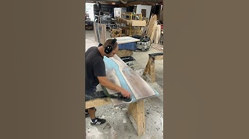 Table with real bullet inside #epoxy #woodworking #diy