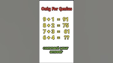 maths puzzle Math puzzle #shorts #puzzleMath puzzle #shorts #puzzle only for Genius