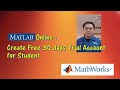 MATLAB Online: Create Free 30 days Trial Account For Student