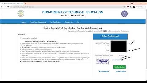 Online fee payment procedure for certificate verification & web counseling || AP POLYCET