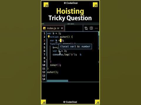 Hoisting in Javascript - interview question #javascript #shorts #hindi ...