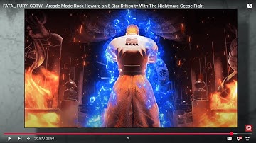 FATAL FURY: COTW - Arcade Mode Rock Howard on 5 Star Difficulty With The Nightmare Geese Fight