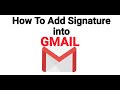 How to add permanent Signature in Gmail Account | Gmail Signature Settings in 2020