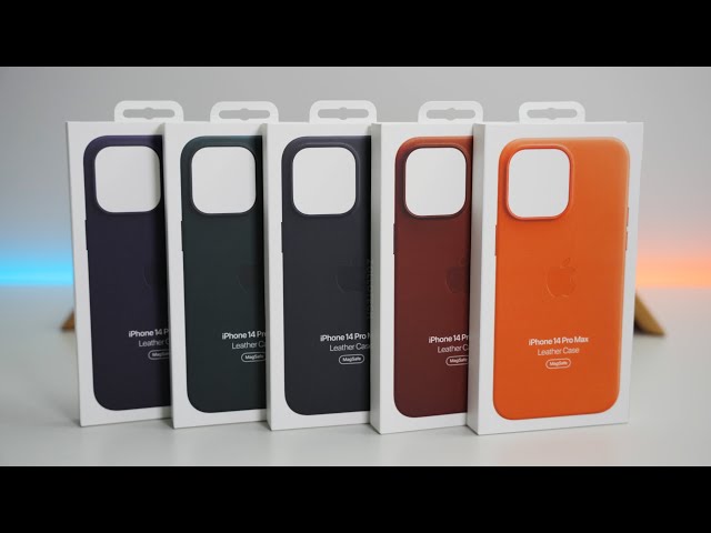 iPhone 14 Pro Max and Orange Leather Case Unboxing 