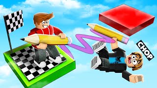 ROBLOX DRAW TO REACH THE FINISH LINE OBBY WITH CHOP