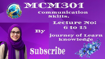MCM301 Lecture 6 to 15 || By Journey of Learn Knowledge || midterm preparation 2025