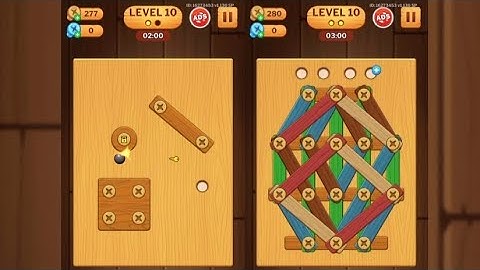 Screw Puzzle: Wood Nut & Bolt - Level 10