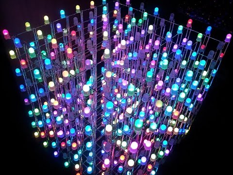 RGB Led Cube 8x8x8 Der Aufbau (The build) HD