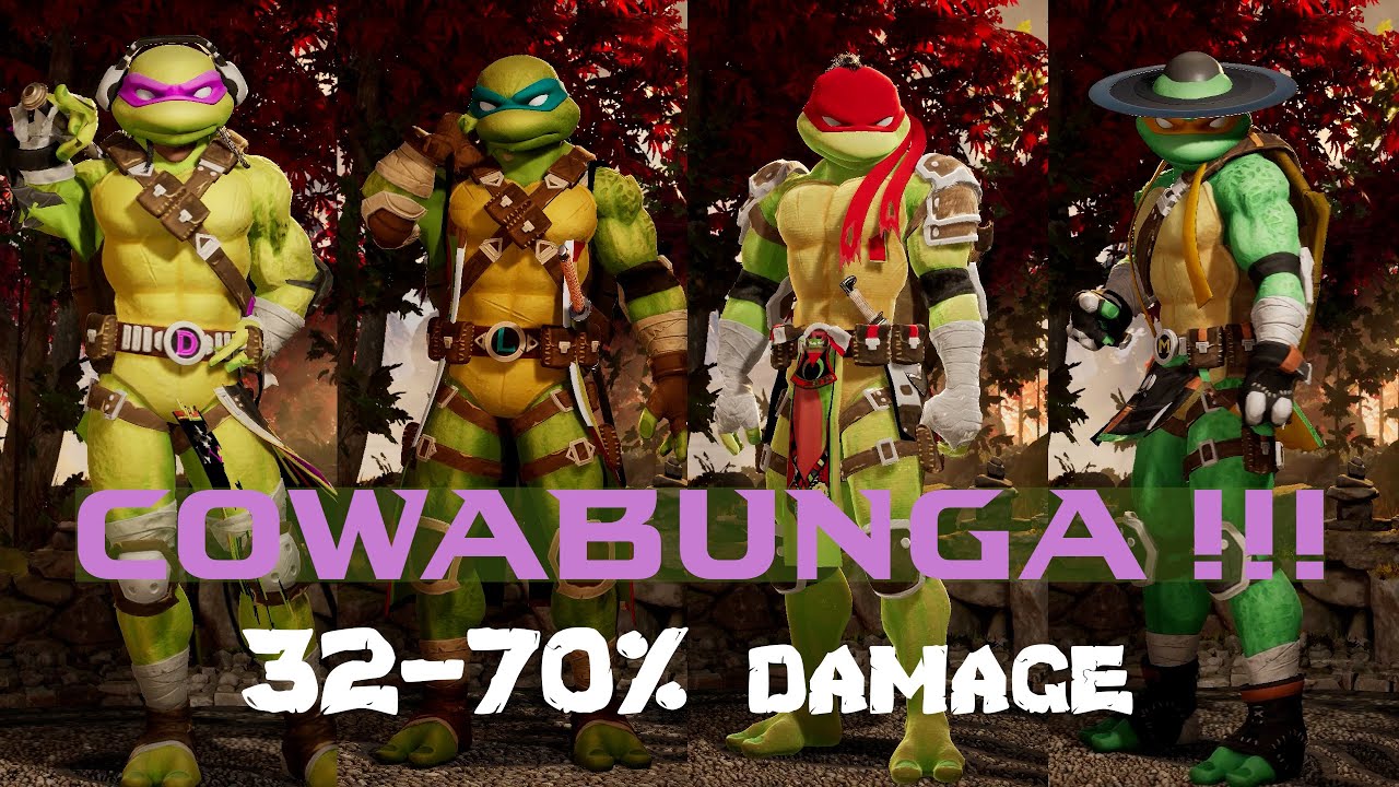 MK1 - Teenage Mutant Ninja Turtles combo video (best skin mod ever)