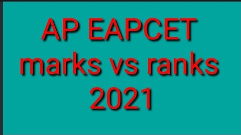 AP EAPCET 2021 marks vs rank/ap eapcet Marks vs rank/check marks vs rank//which rank get for good//
