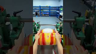 The machine drum rotates and pigments blend on fabric#silicone #colormixing #factory #satisfying