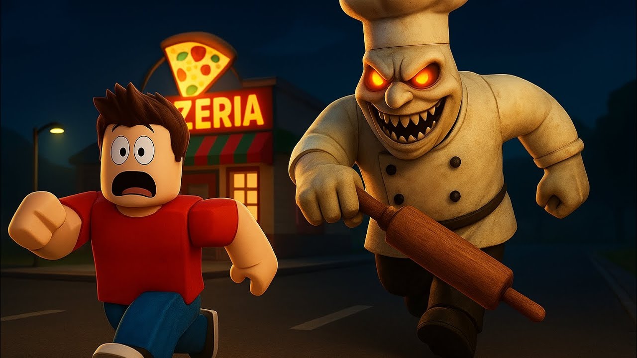 "الهروب من الطباخ المجنون في روبلوكس!! 😱🔥🍕هل رح أنجو من هذا الوحش؟! 🏃‍♂️💨 