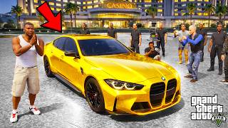 Franklin Won Brand New Gold BMW in GTA 5 | SHINCHAN and CHOP screenshot 2