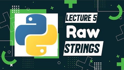Raw string in python
