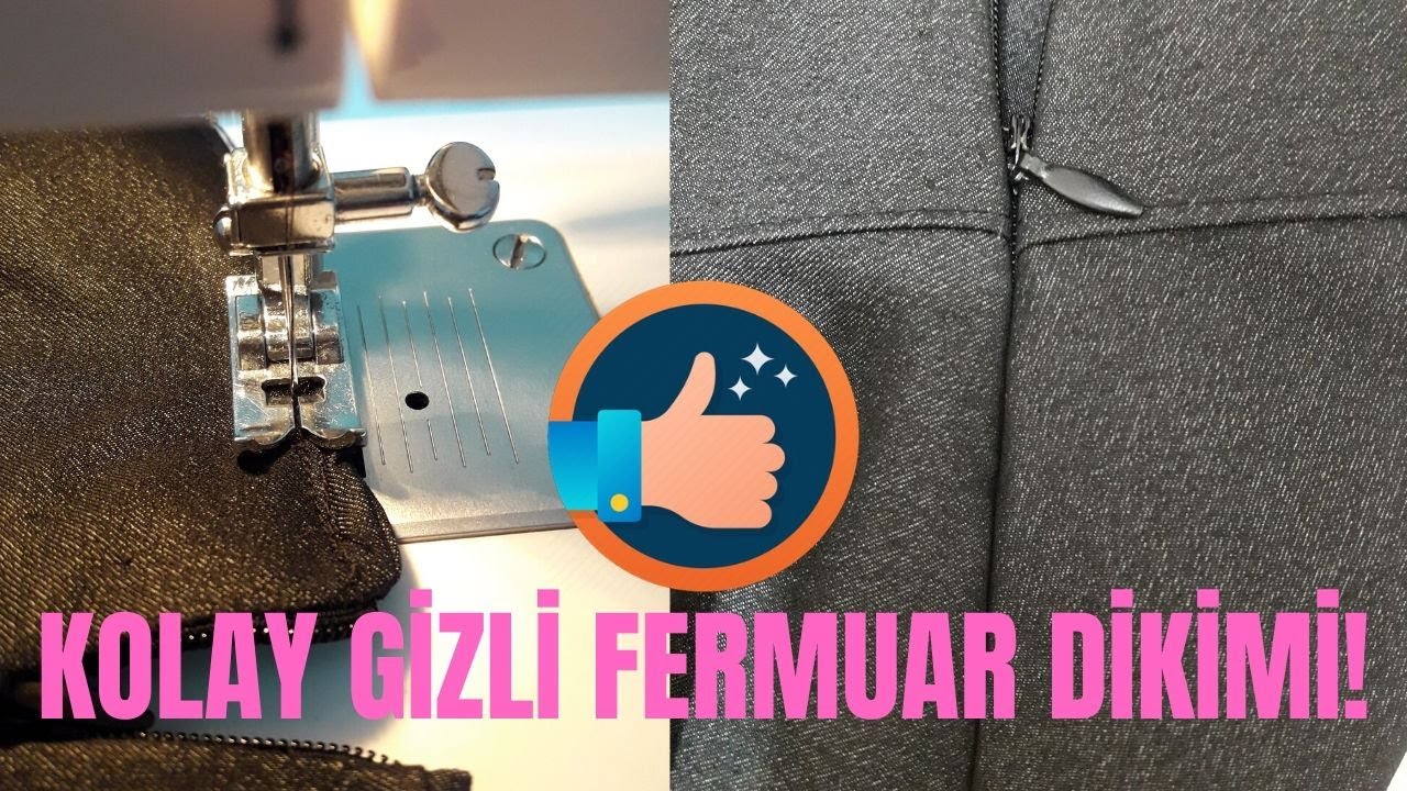 Etek fermuarı nasıl dikilir? | Kapalı gizli fermuar dikimi | How to sew a zipper for a skirt