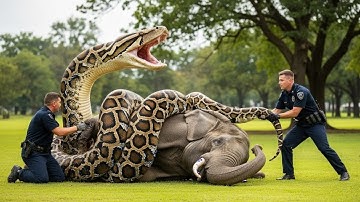 Brave Heroes Confront GIANT SNAKE in EPIC Battle to Save Mother Elephant