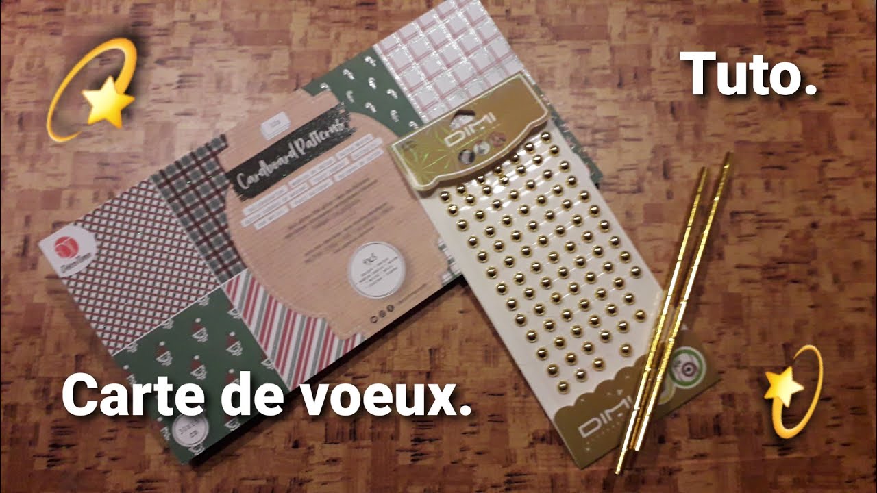 Tuto carte de voeux/ Du Doré/ des matières/ du fait maison.