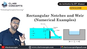 Rectangular Notches and Weir |Numerical Examples | Fluid Mechanics