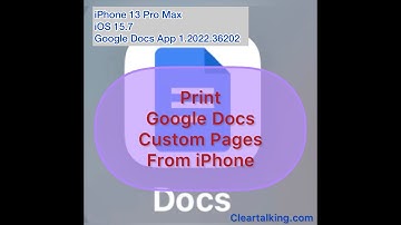 How to print custom pages on Google Docs from iPhone?