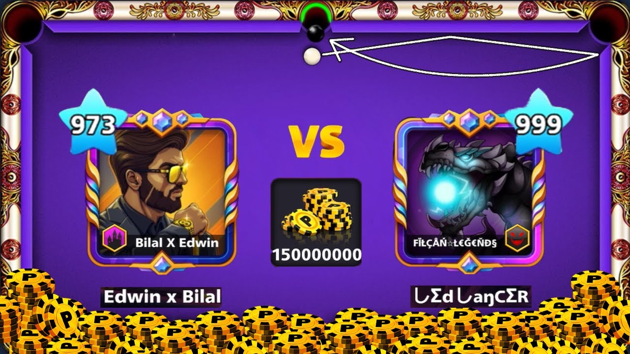 Level 999 VS 973 Level Epic Game Challenge w Trickshots in 8 ball pool - ITz BILAL gaming