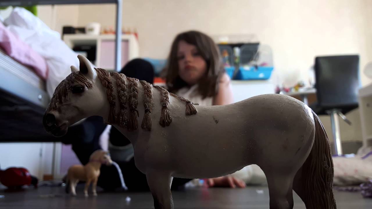 Hur du gör benlindor, täcke och grimma och grimskaft till schleichhästar