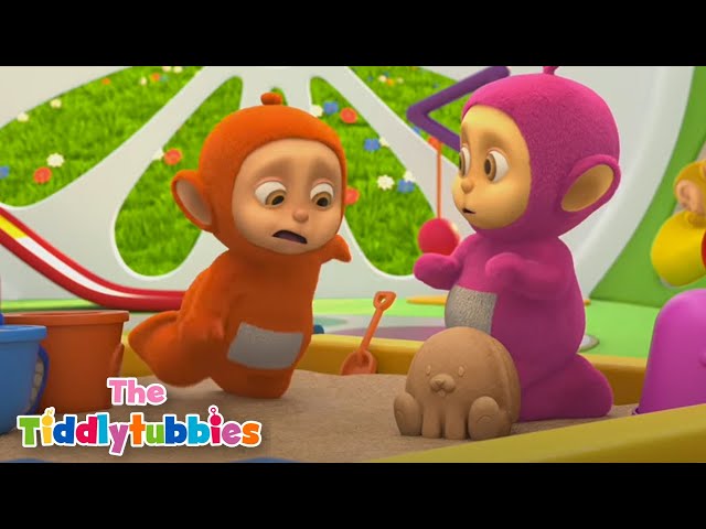 Tiddlytubbies NEW Season 4 ★ Playing in the Sandpit! ★ Tiddlytubbies 3D Full Episodes class=