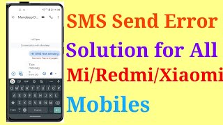 Solution for SMS Error in Redmi