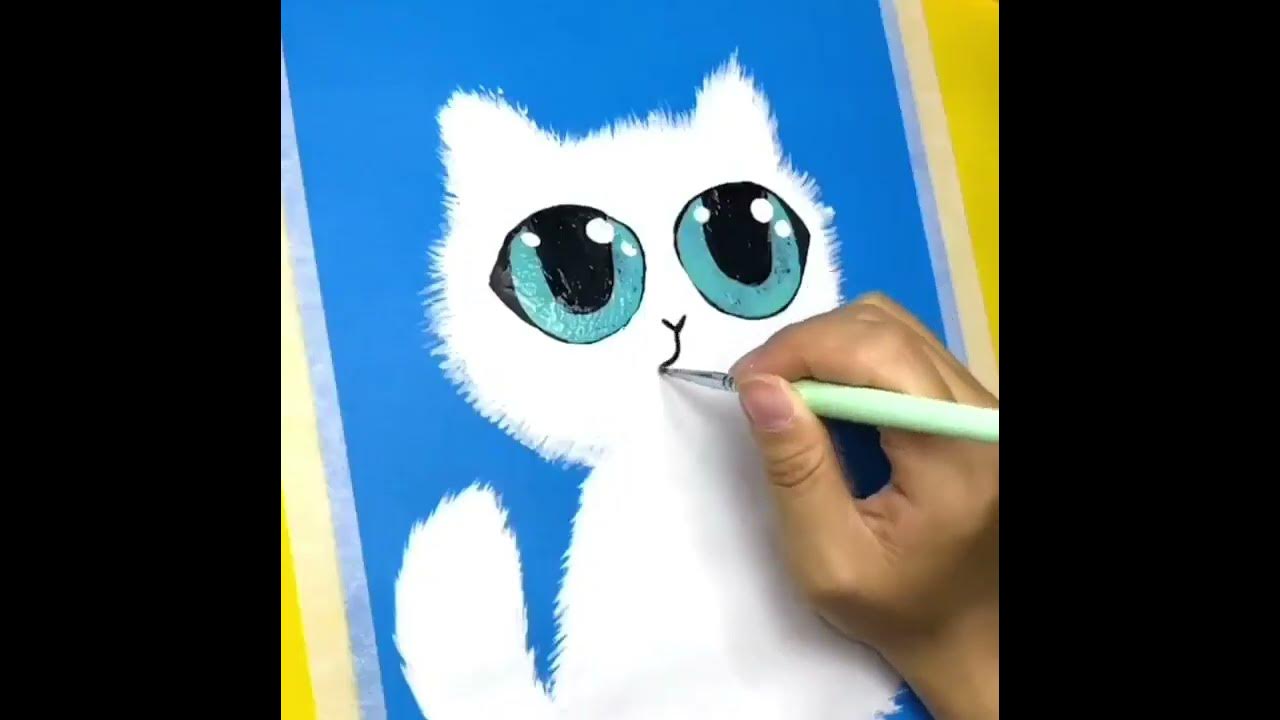 как рисовать кошка правильно - YouTube