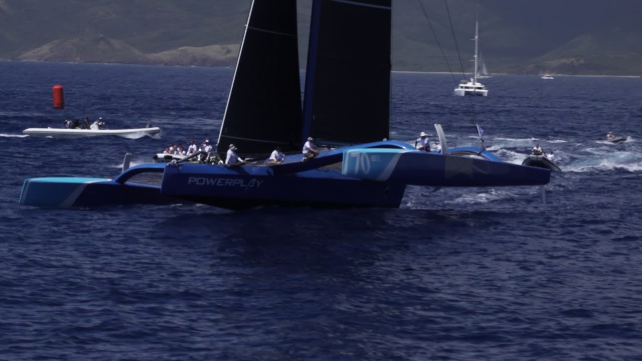 ⁣Big boats duel at start of RORC Caribbean 600 race Antigua.