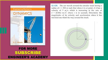12-125 | Curvilinear Motion | Engineering Dynamics Hibbeler 14th Edition | Engineers Academy